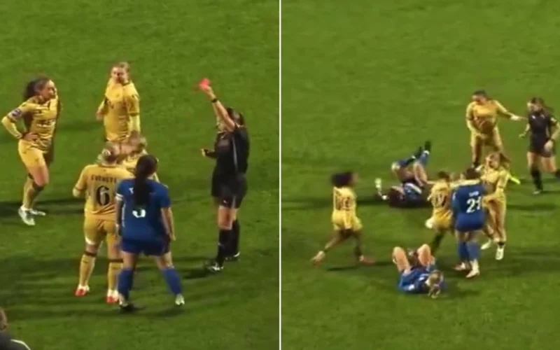 مواجهة قوية.. ضربة قاضية من الفنون القتالية في كرة القدم النسائية بإنجلترا